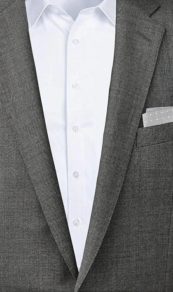 Back View - Platinum/marigold Polka Dot Modern Polka Dot Pocket Square