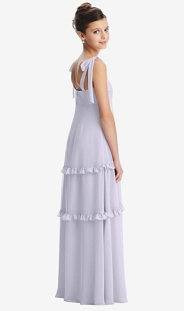 Back View - Silver Dove Tie-Shoulder Juniors Dress with Tiered Ruffle Skirt