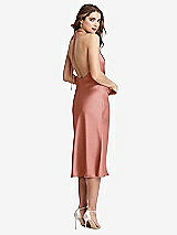 Rear View Thumbnail - Desert Rose Cowl-Neck Convertible Midi Slip Dress - Piper