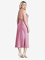 Alt View 3 Thumbnail - Powder Pink Cowl-Neck Convertible Midi Slip Dress - Piper
