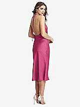 Rear View Thumbnail - Tea Rose Cowl-Neck Convertible Midi Slip Dress - Piper