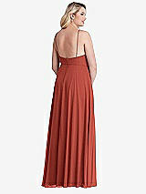 Alt View 2 Thumbnail - Amber Sunset High Neck Chiffon Maxi Dress with Front Slit - Lela