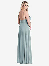 Alt View 2 Thumbnail - Morning Sky Square Neck Chiffon Maxi Dress with Front Slit - Elliott