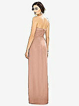 Alt View 2 Thumbnail - Pale Peach Strapless Draped Chiffon Maxi Dress - Lila