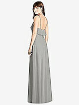 Rear View Thumbnail - Chelsea Gray Ruffle-Trimmed Backless Maxi Dress