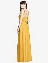 Rear View Thumbnail - NYC Yellow Ruffle-Trimmed Backless Maxi Dress