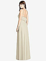 Rear View Thumbnail - Champagne Ruffle-Trimmed Backless Maxi Dress