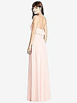 Rear View Thumbnail - French Blue Ruffle-Trimmed Backless Maxi Dress