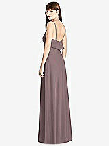 Rear View Thumbnail - French Truffle Ruffle-Trimmed Backless Maxi Dress