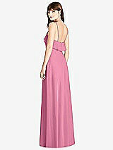 Rear View Thumbnail - Orchid Pink Ruffle-Trimmed Backless Maxi Dress