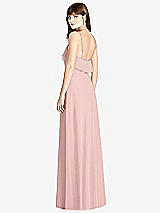 Rear View Thumbnail - Rose - PANTONE Rose Quartz Ruffle-Trimmed Backless Maxi Dress
