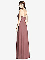 Rear View Thumbnail - Rosewood Ruffle-Trimmed Backless Maxi Dress