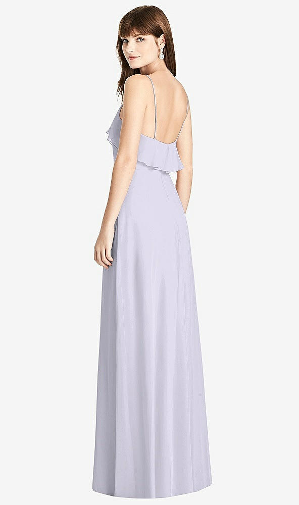 Back View - Silver Dove Ruffle-Trimmed Backless Maxi Dress