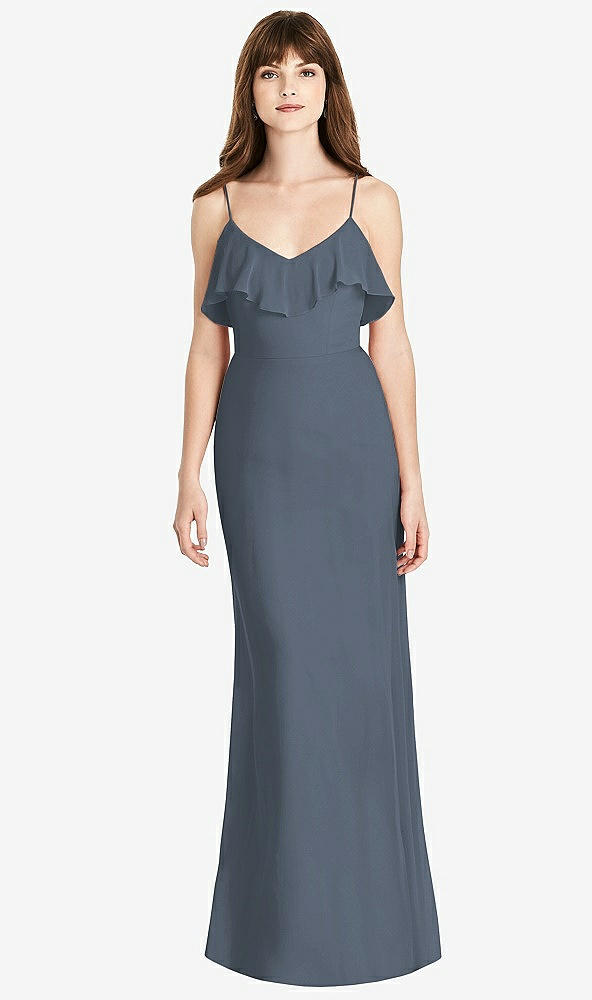 Front View - Silverstone Ruffle-Trimmed Backless Maxi Dress