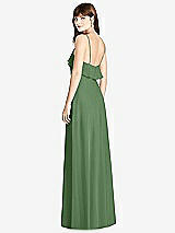 Rear View Thumbnail - Vineyard Green Ruffle-Trimmed Backless Maxi Dress