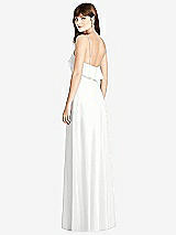Rear View Thumbnail - White Ruffle-Trimmed Backless Maxi Dress