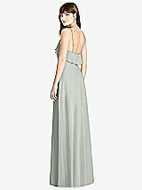 Rear View Thumbnail - Willow Green Ruffle-Trimmed Backless Maxi Dress