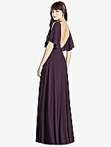 Front View Thumbnail - Aubergine Split Sleeve Backless Maxi Dress - Lila
