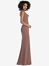 Side View Thumbnail - Sienna One-Shoulder Draped Cowl-Neck Maxi Dress
