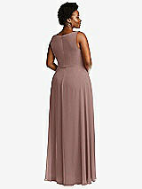 Rear View Thumbnail - Sienna Deep V-Neck Chiffon Maxi Dress