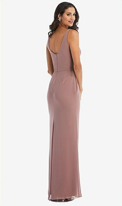 Scoop Neck Open-back Trumpet Bridesmaid Dress In Icelandic | The Dessy Group