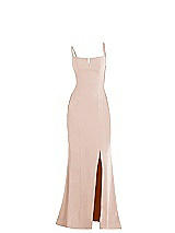 Alt View 1 Thumbnail - Cameo Notch Crepe Trumpet Gown with Front Slit