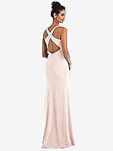 Front View Thumbnail - Blush Criss-Cross Cutout Back Maxi Dress with Front Slit