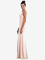 Side View Thumbnail - Blush Criss-Cross Cutout Back Maxi Dress with Front Slit
