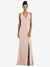 Rear View Thumbnail - Cameo Criss-Cross Cutout Back Maxi Dress with Front Slit