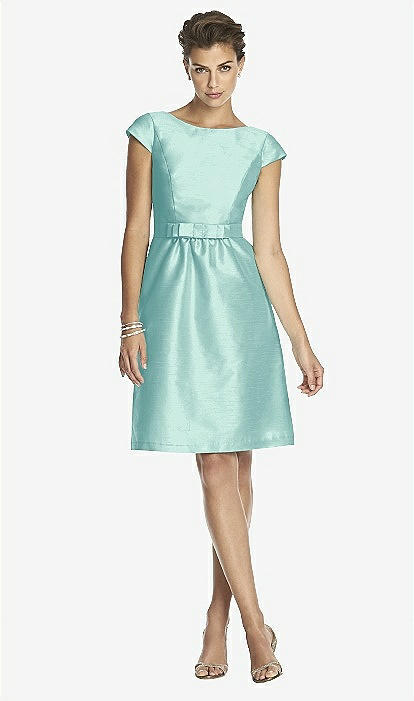 Alfred Sung Cap Sleeve Cocktail Bridesmaid Dress D568 In Seaside | The  Dessy Group