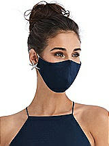 Alt View 2 Thumbnail - Midnight Navy Soft Jersey Reusable Face Mask