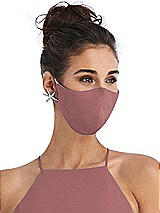 Alt View 2 Thumbnail - Rosewood Soft Jersey Reusable Face Mask