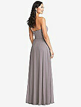 Rear View Thumbnail - Cashmere Gray Bella Bridesmaids Dress BB132
