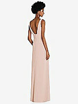 Rear View Thumbnail - Cameo Square Low-Back A-Line Dress with Front Slit and Pockets