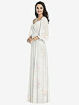 Front View Thumbnail - Spring Fling Off-the-Shoulder Puff Sleeve Maxi Dress with Front Slit