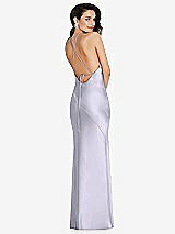 Rear View Thumbnail - Silver Dove Halter Convertible Strap Bias Slip Dress With Front Slit