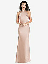 Front View Thumbnail - Cameo Scarf Tie High-Neck Halter Maxi Slip Dress