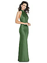 Side View Thumbnail - Vineyard Green Scarf Tie High-Neck Halter Maxi Slip Dress