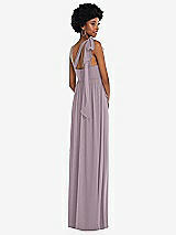 Alt View 3 Thumbnail - Lilac Dusk Convertible Tie-Shoulder Empire Waist Maxi Dress
