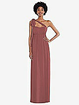 Alt View 2 Thumbnail - English Rose Convertible Tie-Shoulder Empire Waist Maxi Dress