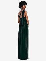 Alt View 3 Thumbnail - Evergreen Convertible Tie-Shoulder Empire Waist Maxi Dress