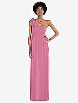 Alt View 2 Thumbnail - Orchid Pink Convertible Tie-Shoulder Empire Waist Maxi Dress