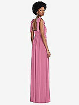 Rear View Thumbnail - Orchid Pink Convertible Tie-Shoulder Empire Waist Maxi Dress