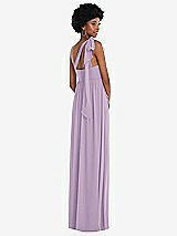Alt View 3 Thumbnail - Pale Purple Convertible Tie-Shoulder Empire Waist Maxi Dress