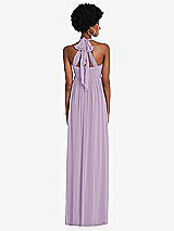 Alt View 5 Thumbnail - Pale Purple Convertible Tie-Shoulder Empire Waist Maxi Dress