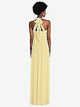 Alt View 5 Thumbnail - Pale Yellow Convertible Tie-Shoulder Empire Waist Maxi Dress