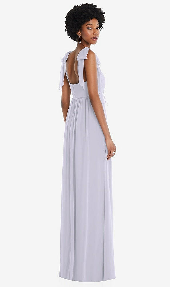 Back View - Silver Dove Convertible Tie-Shoulder Empire Waist Maxi Dress