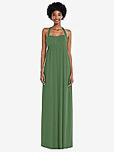 Alt View 4 Thumbnail - Vineyard Green Convertible Tie-Shoulder Empire Waist Maxi Dress