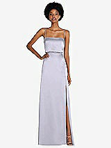 Front View Thumbnail - Silver Dove Low Tie-Back Maxi Dress with Adjustable Skinny Straps