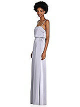 Side View Thumbnail - Silver Dove Low Tie-Back Maxi Dress with Adjustable Skinny Straps